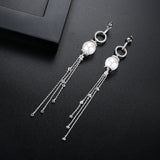 Chain Tassel Long Dangle Earring for Women Bridal Wedding Jewelry