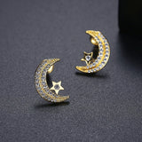 Feather Stud Earrings Wedding Party Jewelry CZ Stone Earrings