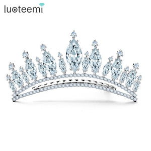 Fancy Beauty CZ Crystal Bridal Wedding Crown Hair Comb Tiara