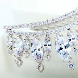Fancy Beauty CZ Crystal Bridal Wedding Crown Hair Comb Tiara