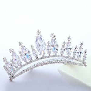Fancy Beauty CZ Crystal Bridal Wedding Crown Hair Comb Tiara