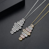 Rhombus Necklace CZ Collares Christmas Gift