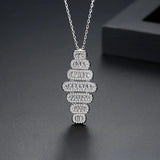Rhombus Necklace CZ Collares Christmas Gift