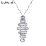 Rhombus Necklace CZ Collares Christmas Gift
