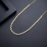 CZ Stones Adjustable Necklace Tennis Link Chain Wedding Jewelry