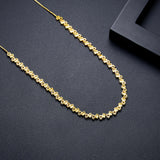 CZ Stones Adjustable Necklace Tennis Link Chain Wedding Jewelry