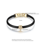 Gold Leather Bracelet with Star Beads Charm