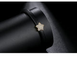 Gold Leather Bracelet with Star Beads Charm