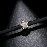 Gold Leather Bracelet with Star Beads Charm