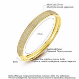 CZ Cubic Zirconia Wide Bangle Charm Bracelet For Girls