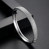 CZ Cubic Zirconia Wide Bangle Charm Bracelet For Girls