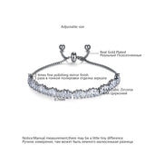 Adjustable CZ Bracelets for Women Wedding Jewelry