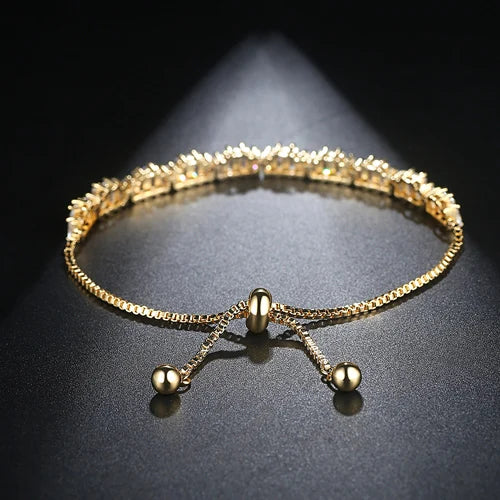 Adjustable CZ Bracelets for Women Wedding Jewelry