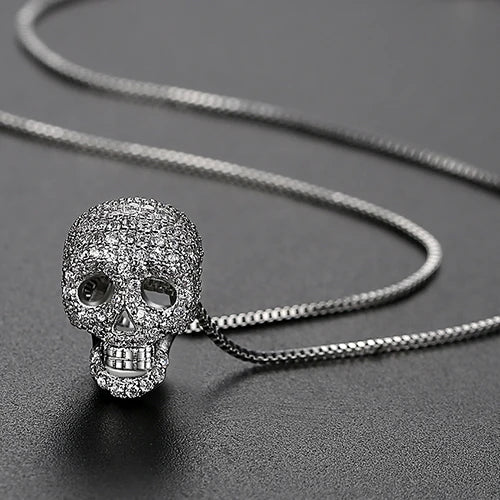 Hip Pop Retro Skull Pendant Necklaces Men Gothic Girl Party Accessories