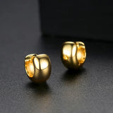 Hot Round Stud Earrings for Women Two Colors Christmas Gift