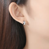 Hot Round Stud Earrings for Women Two Colors Christmas Gift