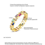 K-Pop Men's Rainbow CZ Finger Ring Girl Party