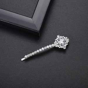 Clear Flower Crystals Hair Clips for Women Bridal Wedding