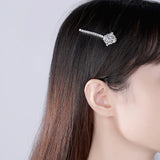 Clear Flower Crystals Hair Clips for Women Bridal Wedding