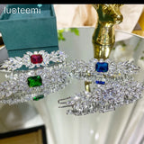 Simulated Gemstones Hair Clips for Women Bridal Wedding Hair Accessaries