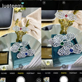 Simulated Gemstones Hair Clips for Women Bridal Wedding Hair Accessaries
