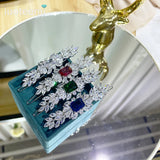 Simulated Gemstones Hair Clips for Women Bridal Wedding Hair Accessaries