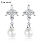 CZ Bridal Wedding Drop Earrings for Lover