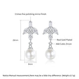 CZ Bridal Wedding Drop Earrings for Lover