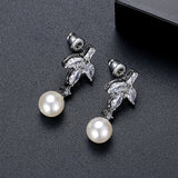 CZ Bridal Wedding Drop Earrings for Lover