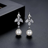 CZ Bridal Wedding Drop Earrings for Lover