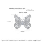 Butterfly CZ Bridal Cloth Brooch for Wedding