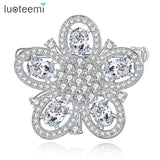 Flower Personalized Brooch for Women Cubic Zircon Bridal Wedding Pin