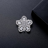 Flower Personalized Brooch for Women Cubic Zircon Bridal Wedding Pin