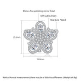 Flower Personalized Brooch for Women Cubic Zircon Bridal Wedding Pin