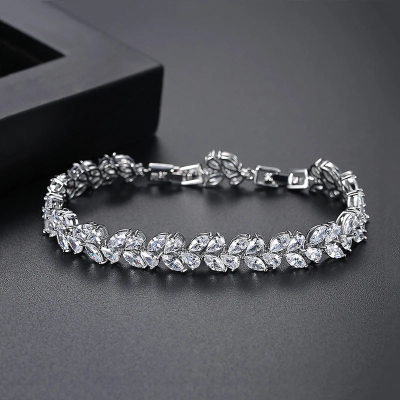 Crystal CZ Tennis Bracelet for Women Wedding Jewelry