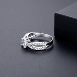 Princess Cut CZ Bridal Wedding Rings Jewelry Set