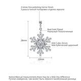 Snowflake Drop Earrings Wedding Party Jewelry Boucles D Oreille Femme Bijoux