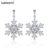 Snowflake Drop Earrings Wedding Party Jewelry Boucles D Oreille Femme Bijoux
