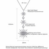 Women's CZ Star Statement Pendant Necklace for Love Gift