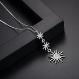 Women's CZ Star Statement Pendant Necklace for Love Gift