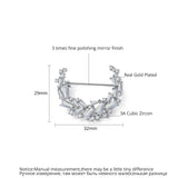 Moon CZ Brooch Women Dress Coat Pin Accessories