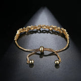 Adjustable Champagne CZ Bracelet for Women