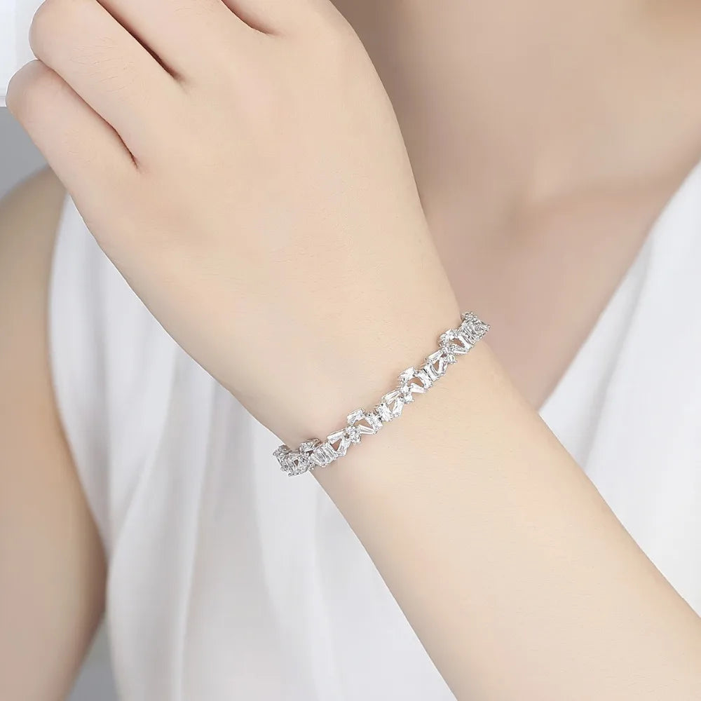 Adjustable Champagne CZ Bracelet for Women
