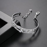 Layer Statement CZ Bracelets Bangles for Women Wedding Engagement Jewelry