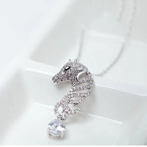 Animal Horse Pendant Statement Necklace for Women