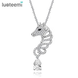 Animal Horse Pendant Statement Necklace for Women