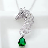 Animal Horse Pendant Statement Necklace for Women