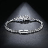 Gold Bridal CZ Women Bracelet Bangle Wedding Jewelry