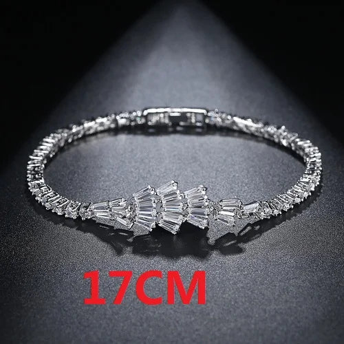Gold Bridal CZ Women Bracelet Bangle Wedding Jewelry