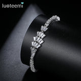 Gold Bridal CZ Women Bracelet Bangle Wedding Jewelry